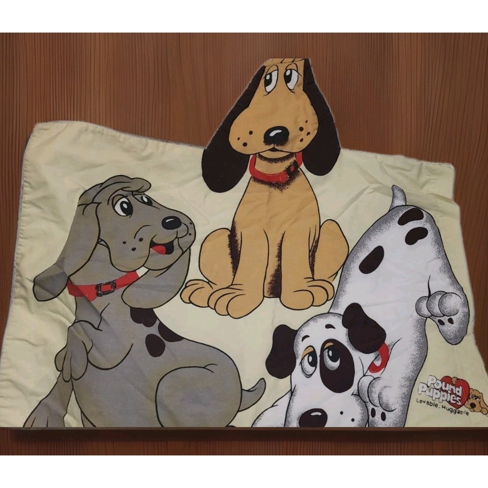 Vintage Tonka Pound Puppies Standard Pillowcae 1985 Core Rare Dog Kids